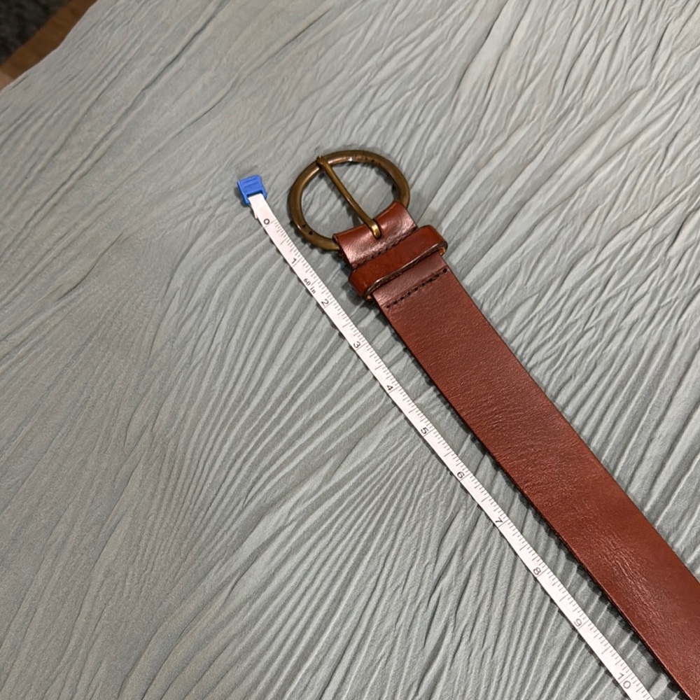 Gap Brown Leather Belt with Brass Buckle